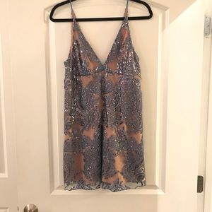Free People Night Shimmers Mini Dress